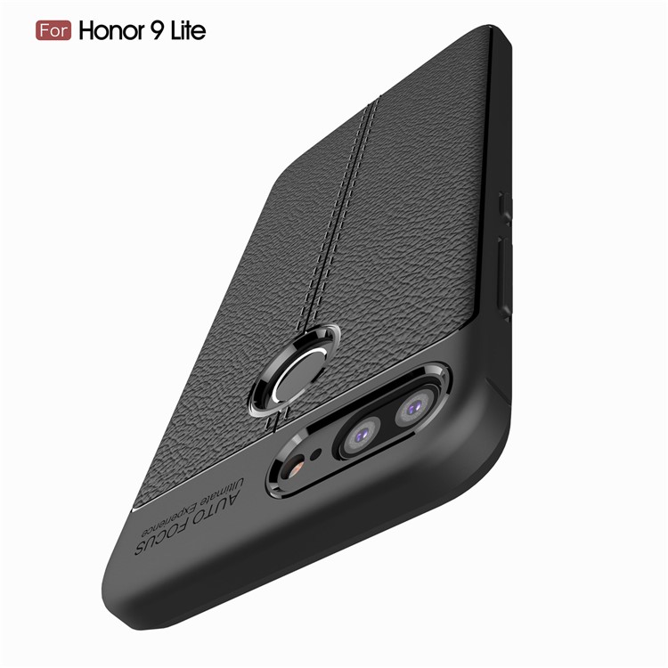 Litchi Grain Soft TPU Back Cover for Huawei Honor 9 Lite / Honor 9 Youth Edition - Black-10