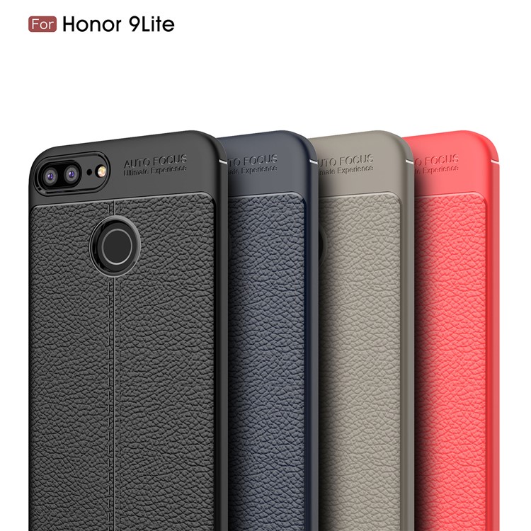 Litchi Grain Soft TPU Back Cover for Huawei Honor 9 Lite / Honor 9 Youth Edition - Black-13