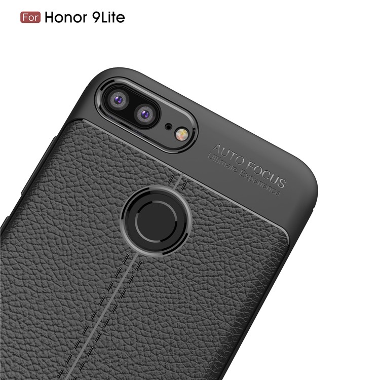 Litchi Grain Soft TPU Back Cover for Huawei Honor 9 Lite / Honor 9 Youth Edition - Black-5