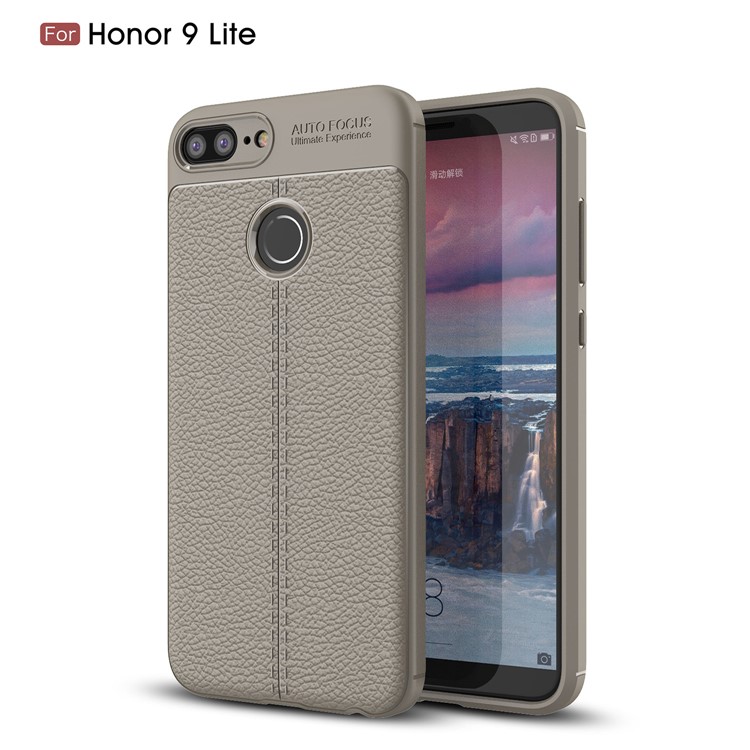 For Huawei Honor 9 Lite / Honor 9 Youth Edition Litchi Grain Soft TPU Back Case - Grey-1