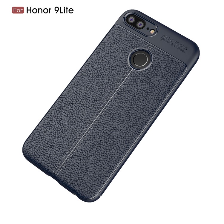 Litchi Grain Soft TPU Mobile Cover for Huawei Honor 9 Lite / Honor 9 Youth Edition - Dark Blue-2
