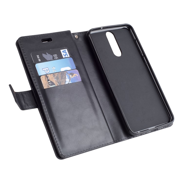 Portafoglio Multi-slot Custodia In Pelle Con Cerniera Per Huawei Mate 10 Lite / Nova 2i. / Maimang 6. / Onore 9i (India) - Nero