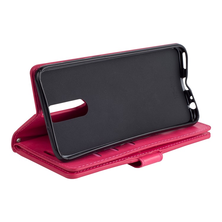 Multi-slot Wallet Zippered Leather Stand Cover for Huawei Mate 10 Lite / nova 2i - Rose-5