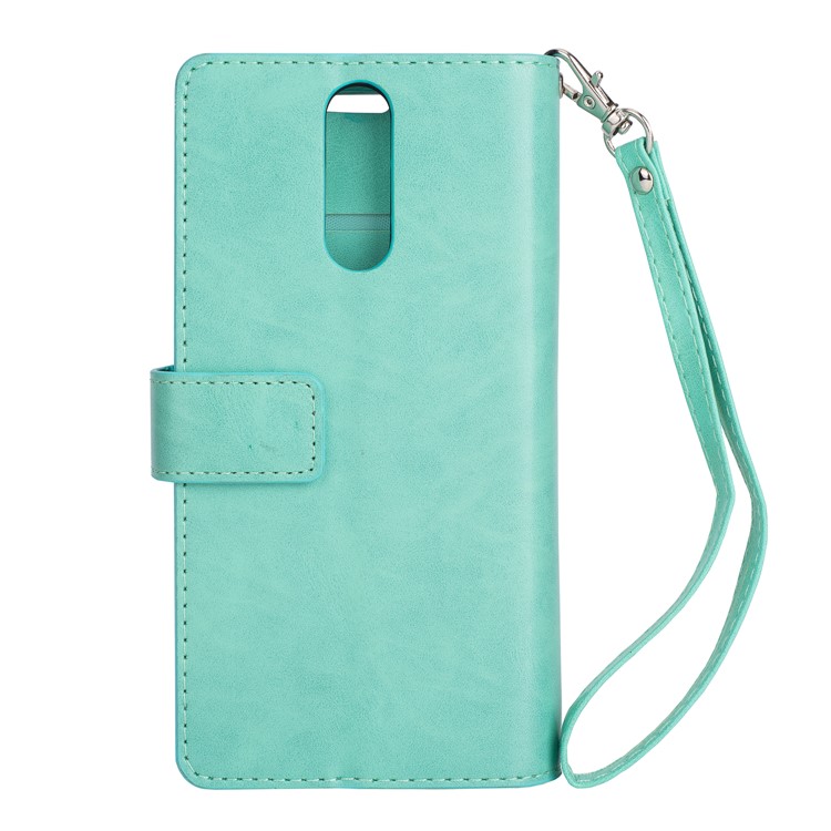 Funda Para Teléfono Celular De Cuero Con Cremallera Multi-ranura Para Huawei Mate 10 Lite / Maimang 6 - Cian-3