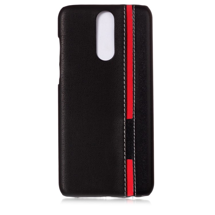 Contrast Color PU Leather Coated PC Mobile Phone Case for Huawei Mate 10 Lite / Maimang 6 / nova 2i / Honor 9i (India) - Black-2