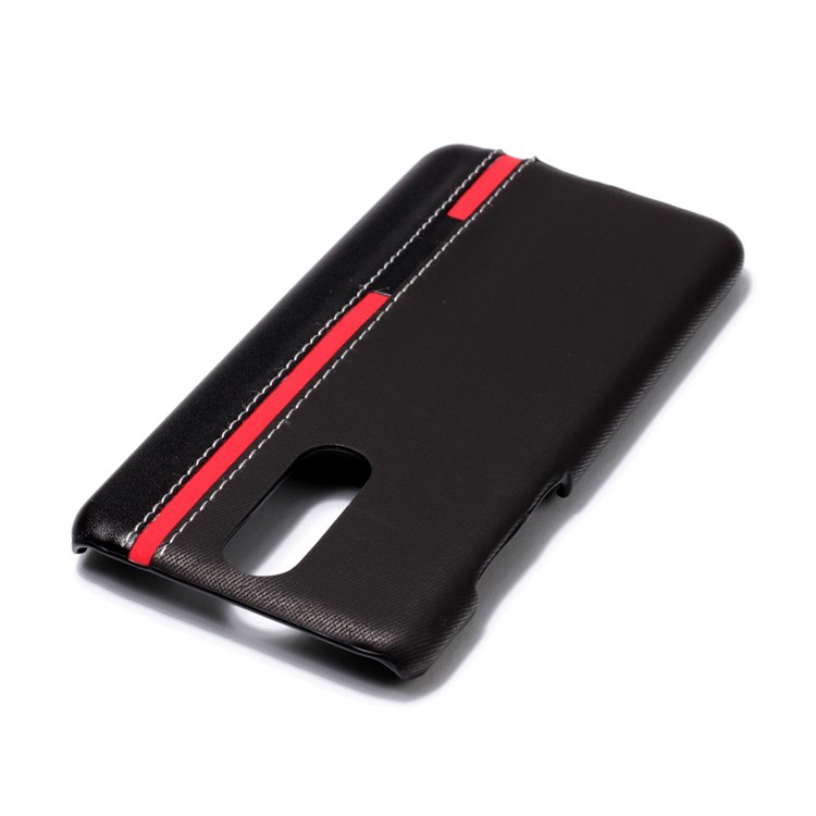 Contrast Color PU Leather Coated PC Mobile Phone Case for Huawei Mate 10 Lite / Maimang 6 / nova 2i / Honor 9i (India) - Black-5