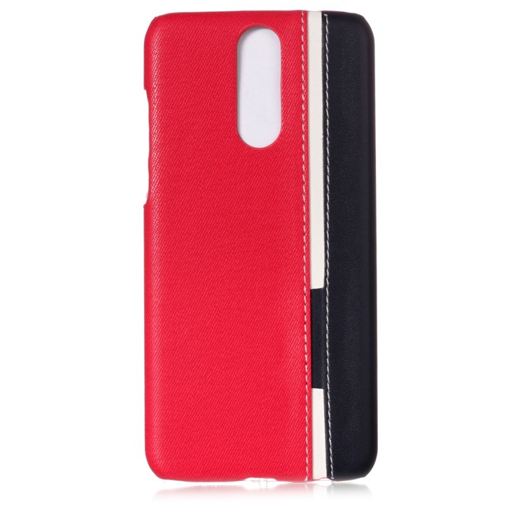 Contrast Color PU Leather Coated PC Mobile Phone Shell for Huawei Mate 10 Lite / Maimang 6 / nova 2i / Honor 9i (India) - Rose-2
