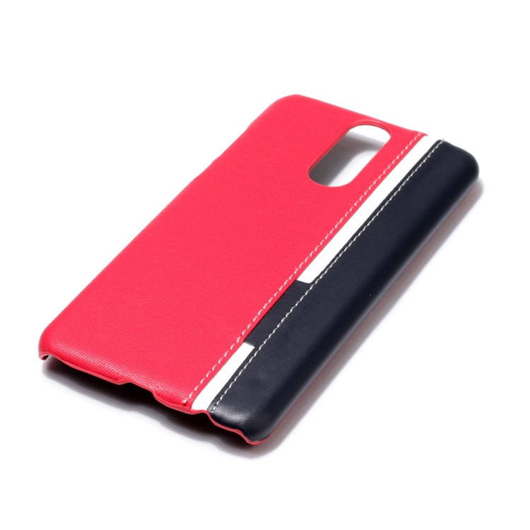 Contrast Color PU Leather Coated PC Mobile Phone Shell for Huawei Mate 10 Lite / Maimang 6 / nova 2i / Honor 9i (India) - Rose-4