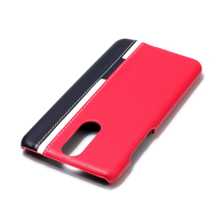Contrast Color PU Leather Coated PC Mobile Phone Shell for Huawei Mate 10 Lite / Maimang 6 / nova 2i / Honor 9i (India) - Rose-5
