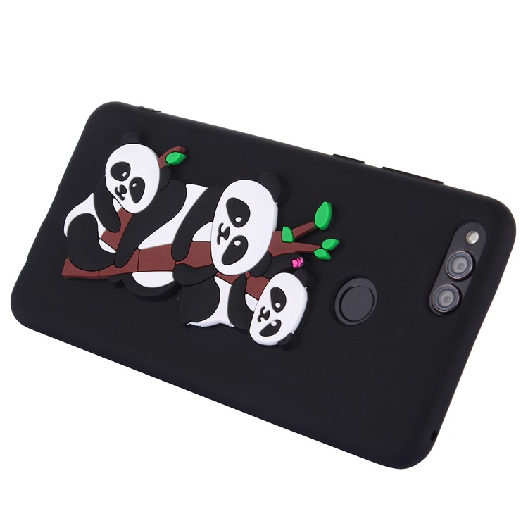 Lovely 3D Panda Pattern TPU Case for Huawei Honor 7X - Black-4