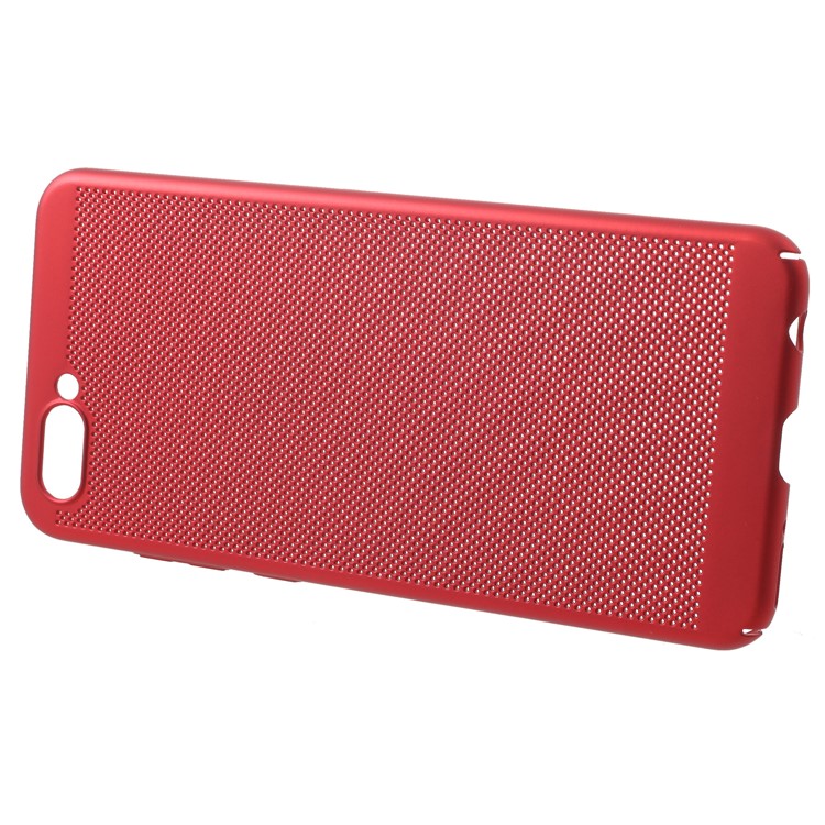 Hollow Mesh Heat Dissipation PC Case for Huawei Honor V10 / View 10 - Red-2