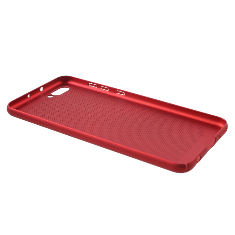 Hollow Mesh Heat Dissipation PC Case for Huawei Honor V10 / View 10 - Red-4
