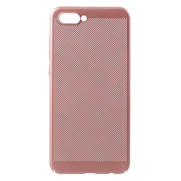 Hollow Mesh Heat Dissipation PC Shell for Huawei Honor V10 / View 10 - Rose Gold-1