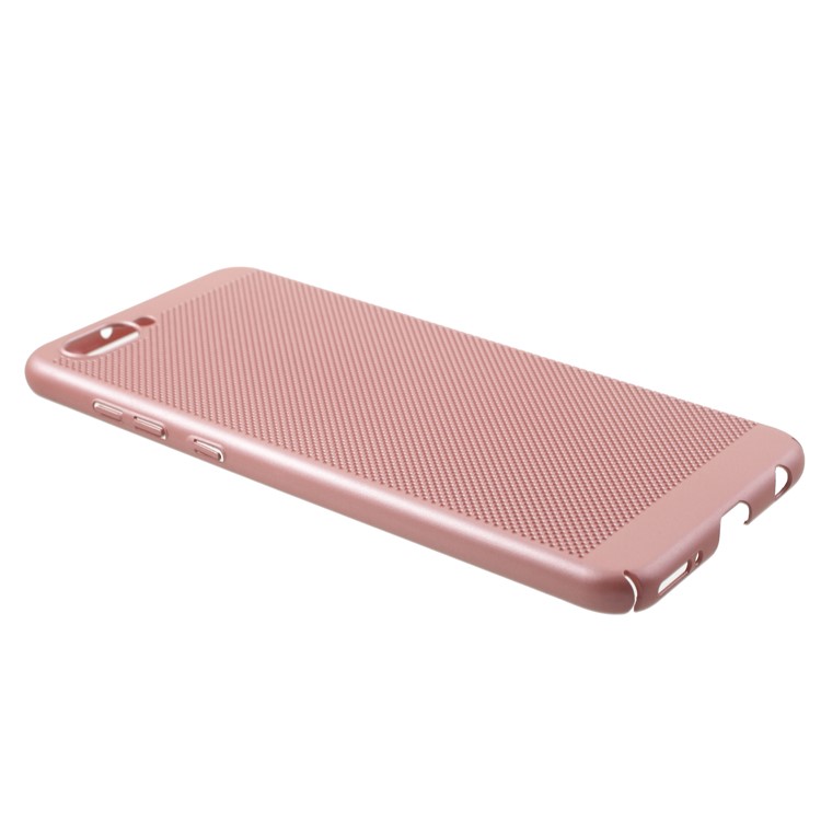 Hollow Mesh Heat Dissipation PC Shell for Huawei Honor V10 / View 10 - Rose Gold-3