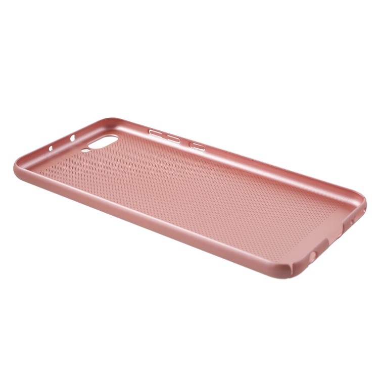 Hollow Mesh Heat Dissipation PC Shell for Huawei Honor V10 / View 10 - Rose Gold-4