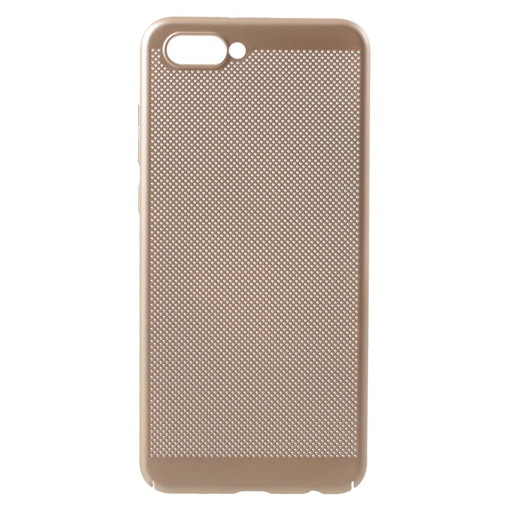 Hollow Mesh Heat Dissipation PC Casing for Huawei Honor V10 / View 10 - Gold-1