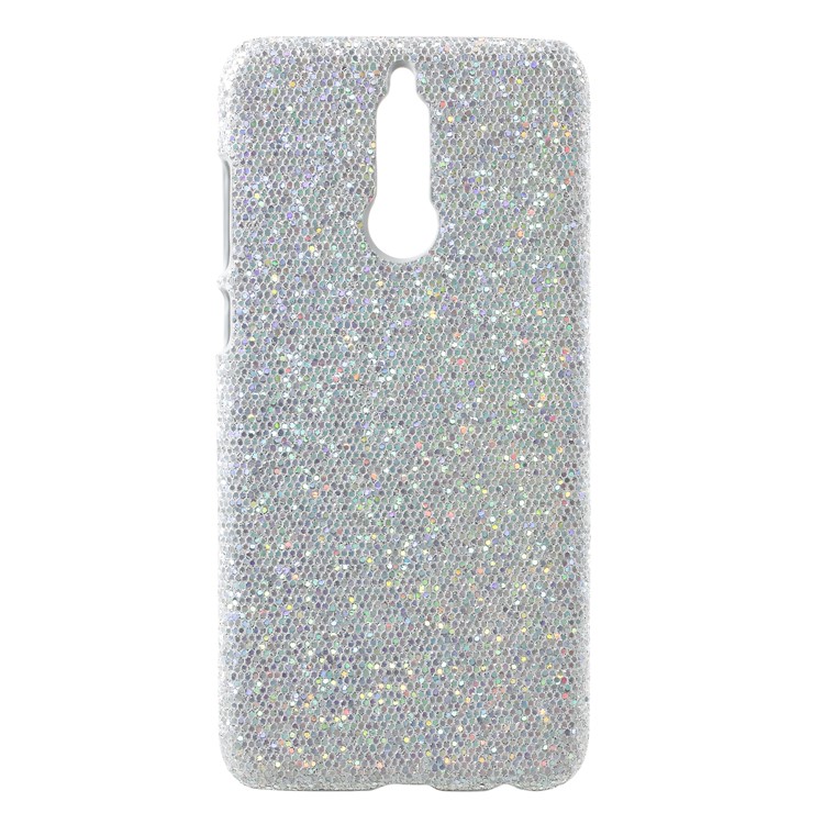PU Leather Coated PC Lightweight Casing for Huawei Mate 10 Lite / nova 2i / Maimang 6 / Honor 9i (India) - Silver Sequins-1