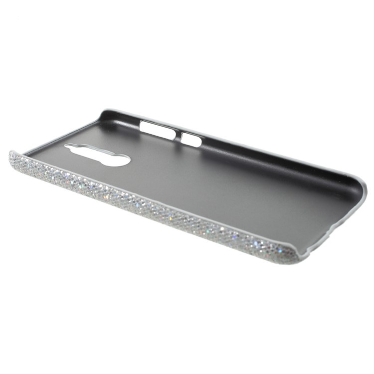 PU Leather Coated PC Lightweight Casing for Huawei Mate 10 Lite / nova 2i / Maimang 6 / Honor 9i (India) - Silver Sequins-3