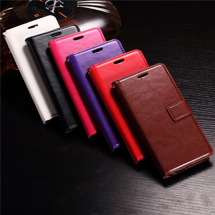 BTRCASE Crazy Horse Grain Leather Wallet Case for Huawei Honor 9 Lite / Youth Edition - Black-4