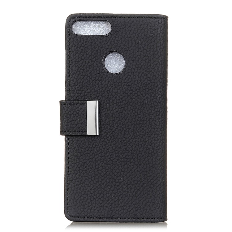 Litchi Texture PU Leather Wallet Stand Flip Magnetic Case for Huawei Honor 9 Lite / Honor 9 Youth Edition - Black-1
