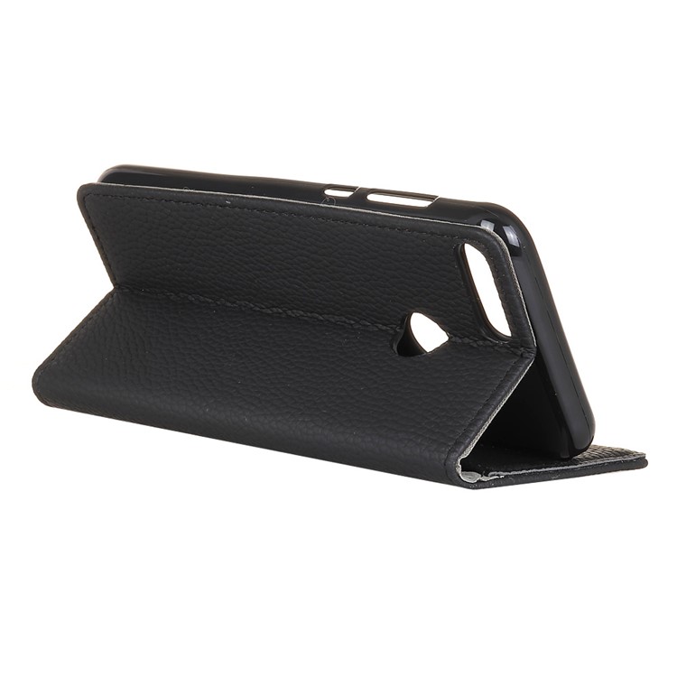Litchi Texture PU Leather Wallet Stand Flip Magnetic Case for Huawei Honor 9 Lite / Honor 9 Youth Edition - Black-3