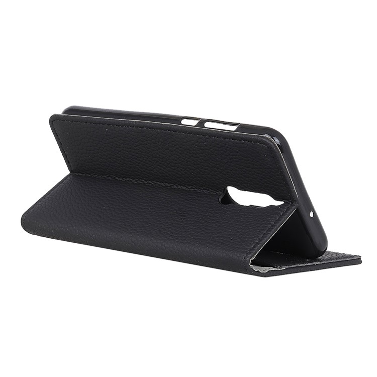 Litchi Skin Wallet Leather Cover Case for Huawei Mate 10 Lite / nova 2i / Maimang 6 / Honor 9i (India) - Black-3