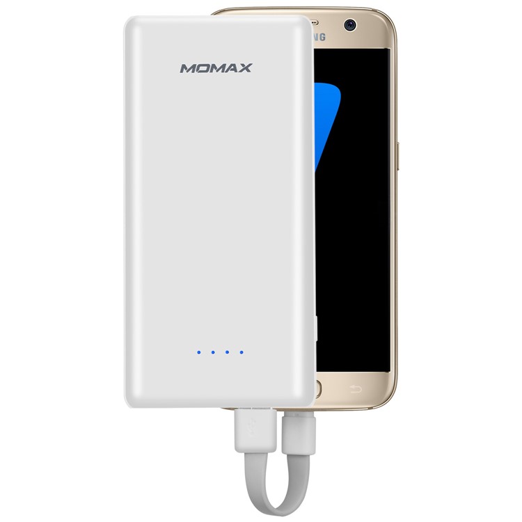 MOMAX iPower Minimal Dual USB 10000mAh Power Bank for iPhone Samsung Huawei - White-2