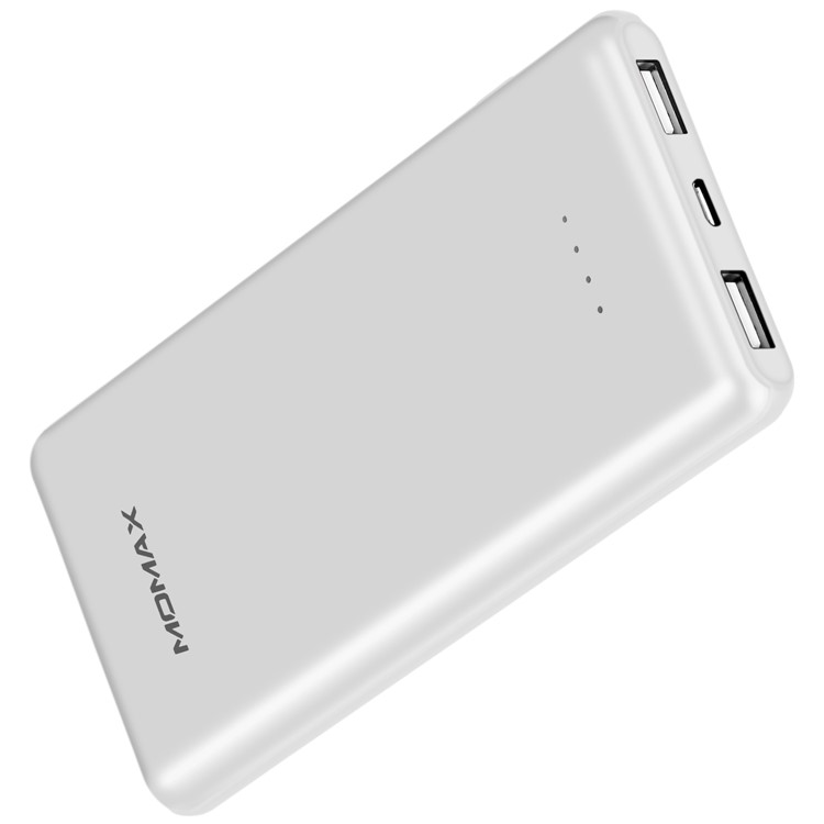 MOMAX iPower Minimal Dual USB 10000mAh Power Bank for iPhone Samsung Huawei - White-6