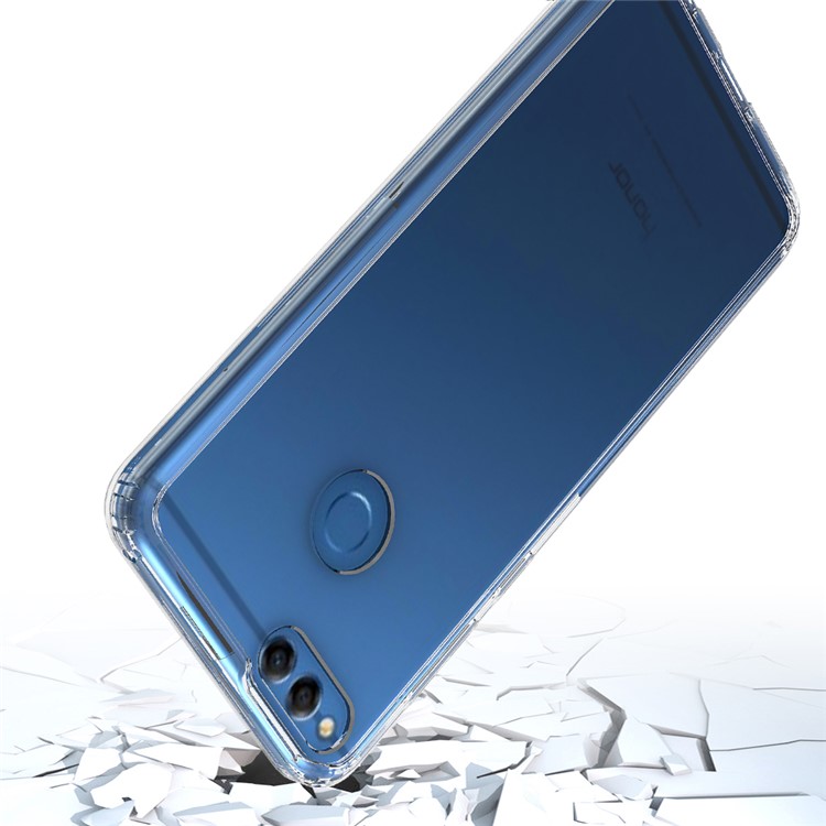 For Huawei Honor 7X Clear Acrylic + Soft TPU Shockproof Case Cover - Transparent-5
