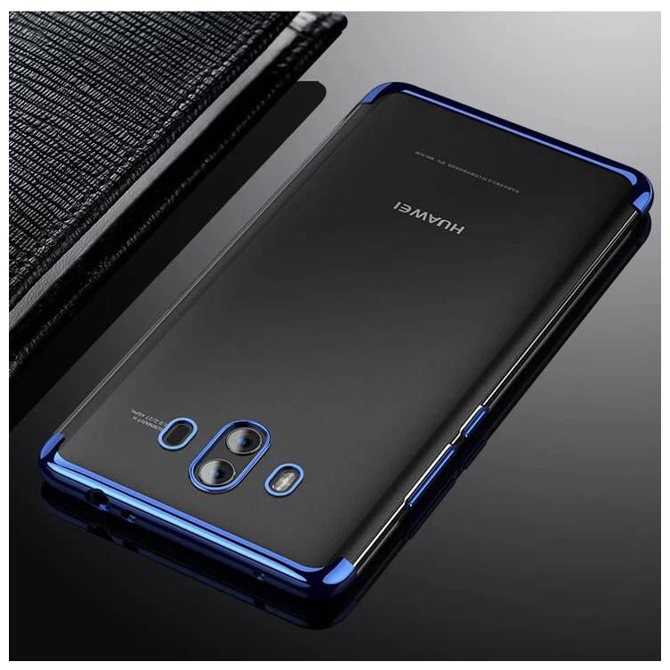 Laser Carving Plated Soft TPU Back Mobile Case for Huawei Mate 10 - Blue-1