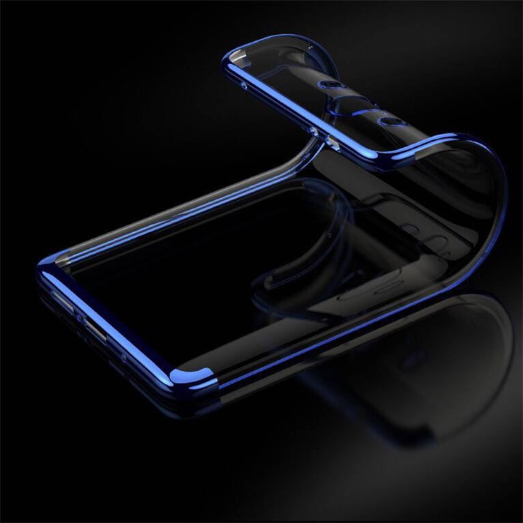 Laser Carving Plated Soft TPU Back Mobile Case for Huawei Mate 10 - Blue-2