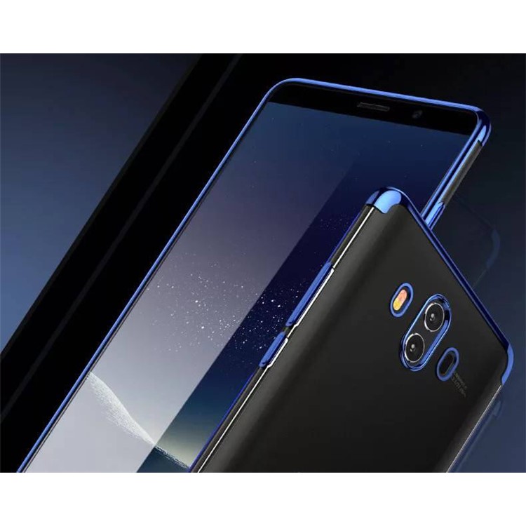 Laser Carving Plated Soft TPU Back Mobile Case for Huawei Mate 10 - Blue-3