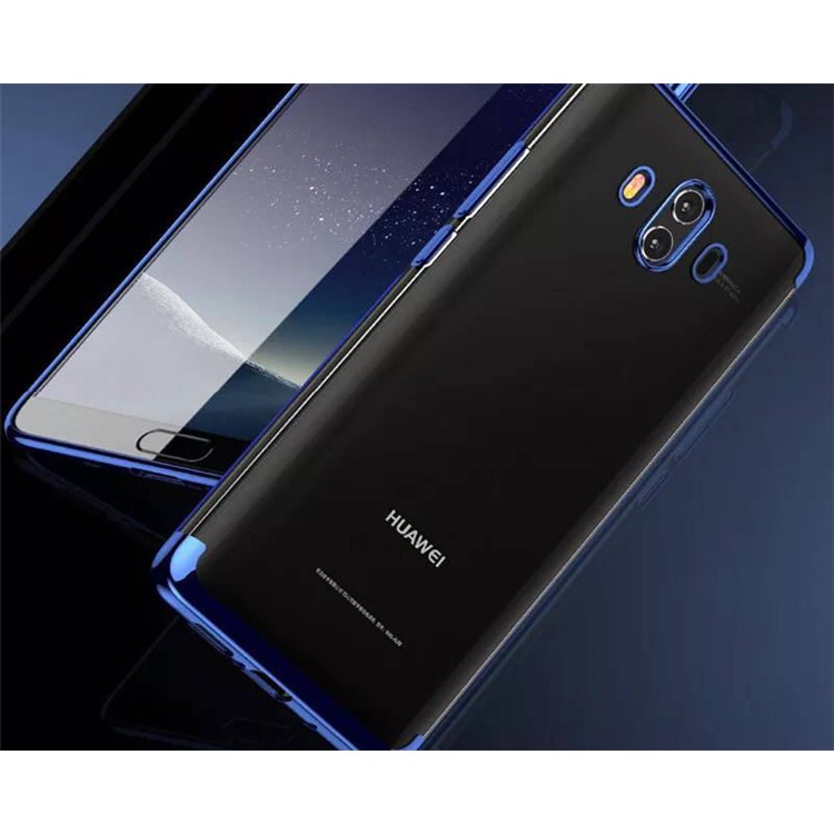 Laser Carving Plated Soft TPU Back Mobile Case for Huawei Mate 10 - Blue-5