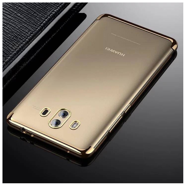 Laser Carving Plated Soft TPU Phone Cover Case for Huawei Mate 10 - Gold-1