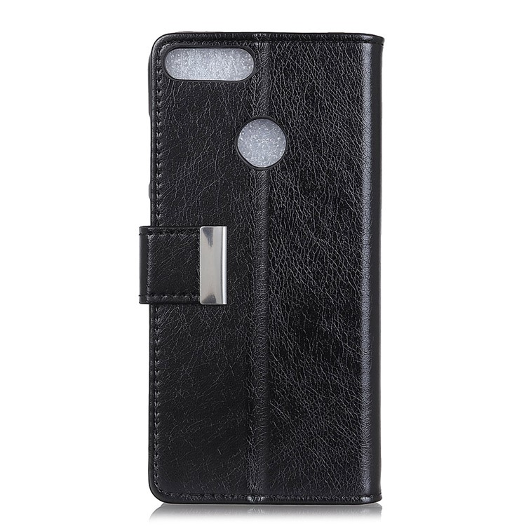 Textured Leather Wallet Case for Huawei Honor 9 Lite / Honor 9 Youth Edition - Black-1