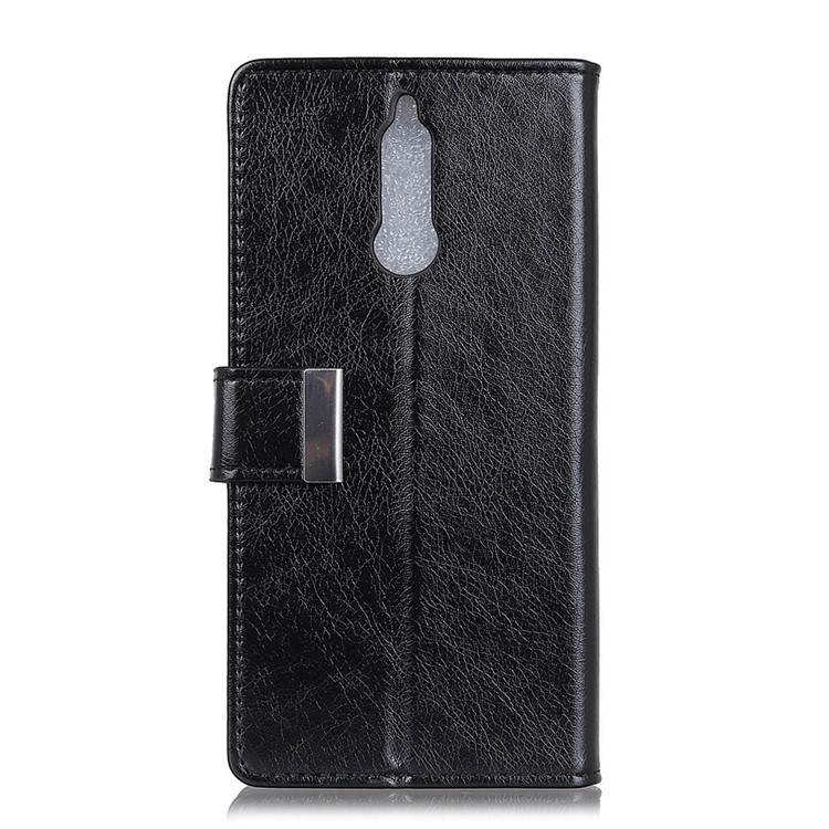 Textured Leather Wallet Case for Huawei Mate 10 Lite / nova 2i / Maimang 6 / Honor 9i (India) - Black-1