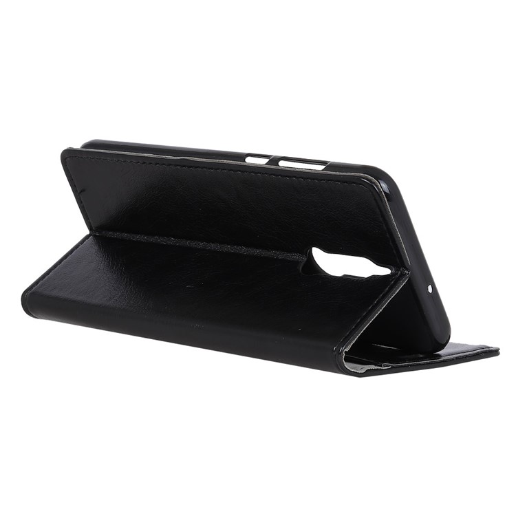 Textured Leather Wallet Case for Huawei Mate 10 Lite / nova 2i / Maimang 6 / Honor 9i (India) - Black-3