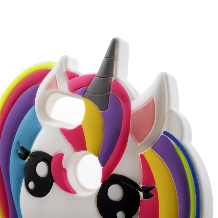 Lovely 3D Unicorn Silicone Mobile Phone Case for Huawei Y6 Pro (2017) / Enjoy 7 / P9 lite mini-5
