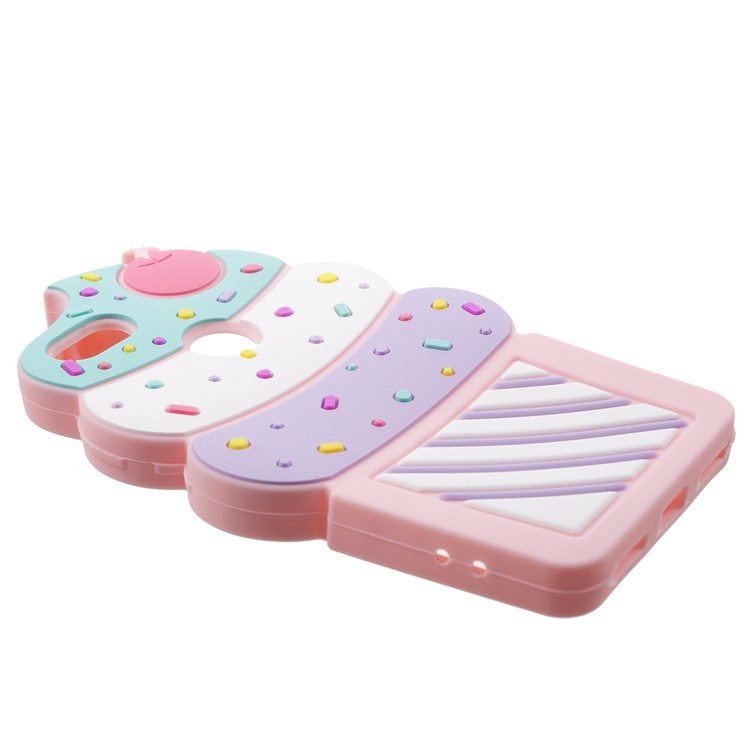 3D Cherry Ice Cream Silicone Mobile Phone Cover for Huawei Y6 Pro (2017) / Enjoy 7 / P9 lite mini - Pink-3
