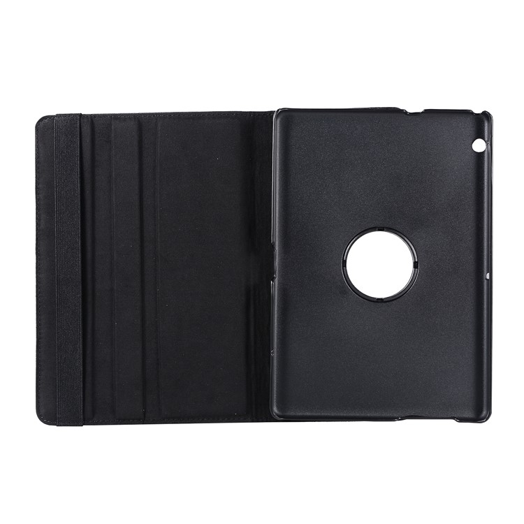 Litchi Texture 360 Degree Rotary Stand Leather Case for Huawei MediaPad T3 10 9.6 inch - Black-4
