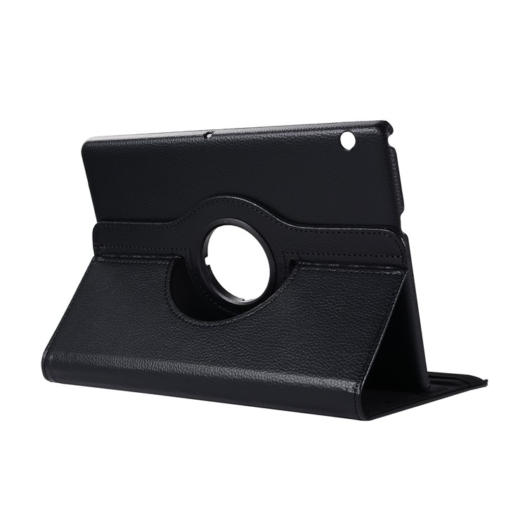 Litchi Texture 360 Degree Rotary Stand Leather Case for Huawei MediaPad T3 10 9.6 inch - Black-6