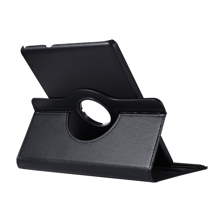 Litchi Texture 360 Degree Rotary Stand Leather Case for Huawei MediaPad T3 10 9.6 inch - Black-7