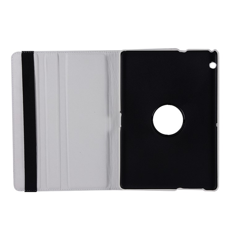 Litchi Texture 360 Degree Rotary Stand Leather Cover for Huawei MediaPad T3 10 9.6 inch - White-3