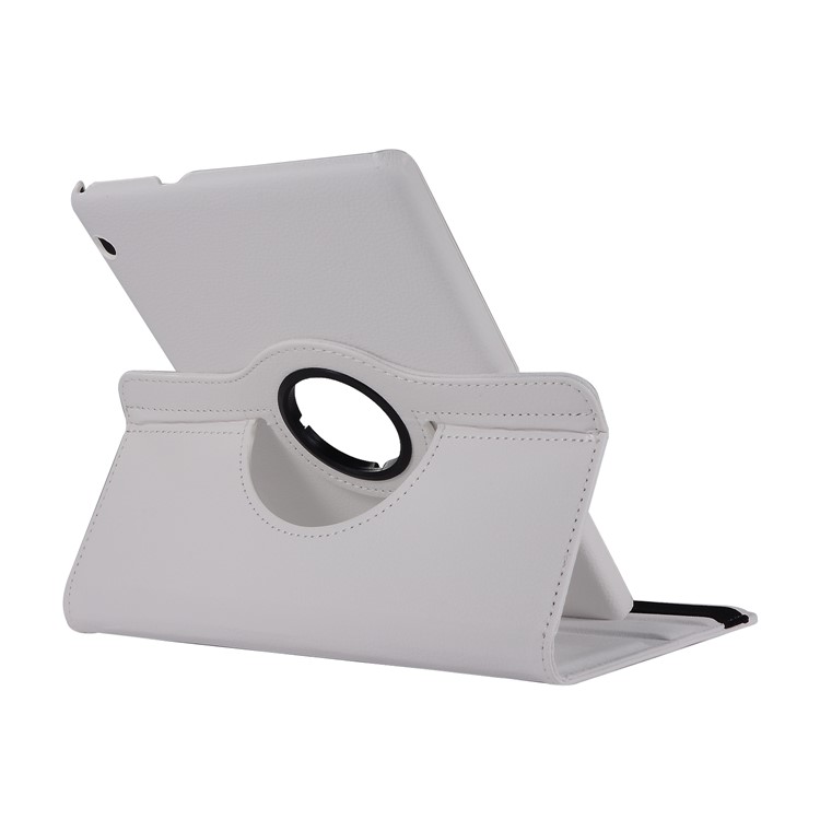 Litchi Texture 360 Degree Rotary Stand Leather Cover for Huawei MediaPad T3 10 9.6 inch - White-5