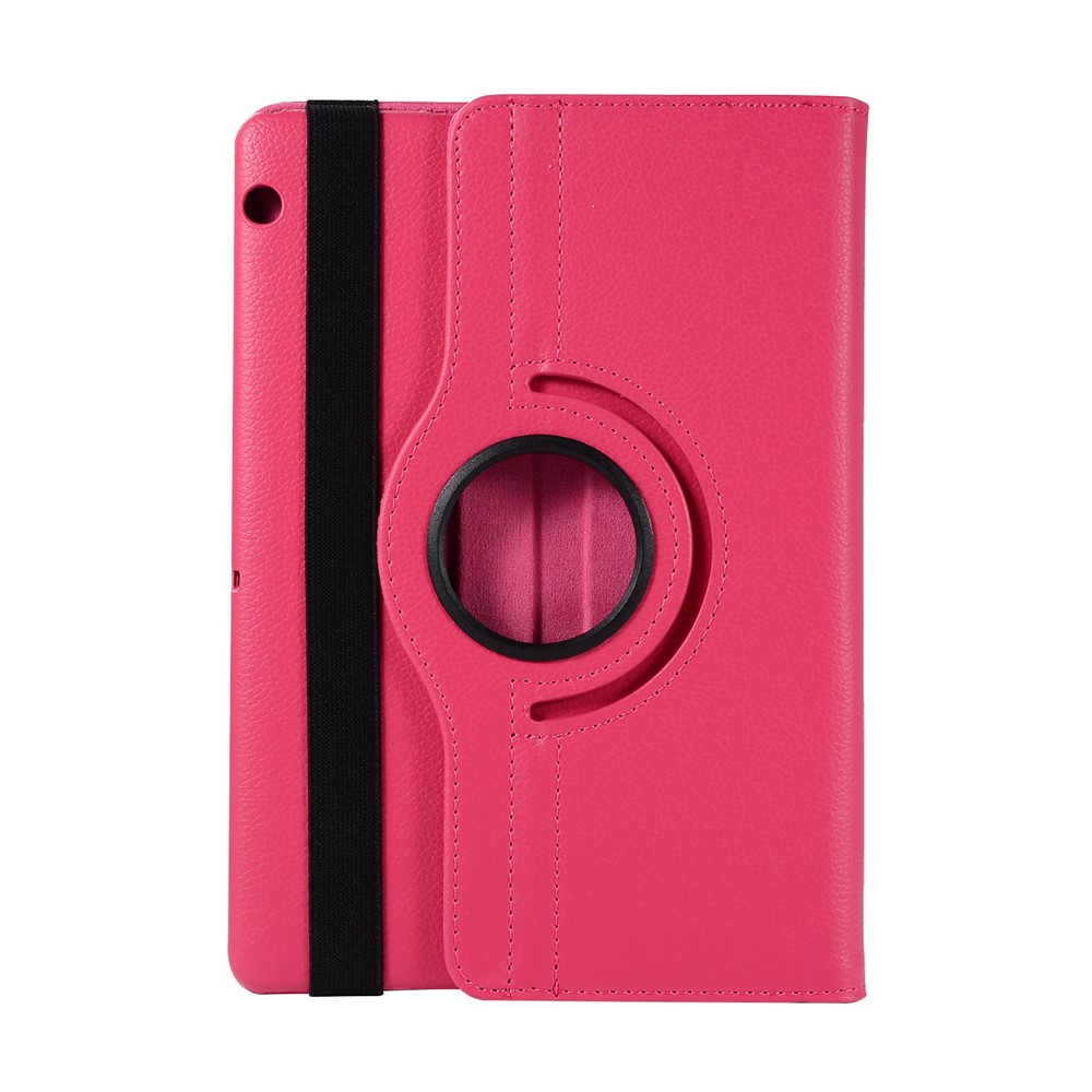 Litchi Grain Rotary Stand Leather Flip Cover for Huawei MediaPad T3 10 9.6 inch - Rose-1
