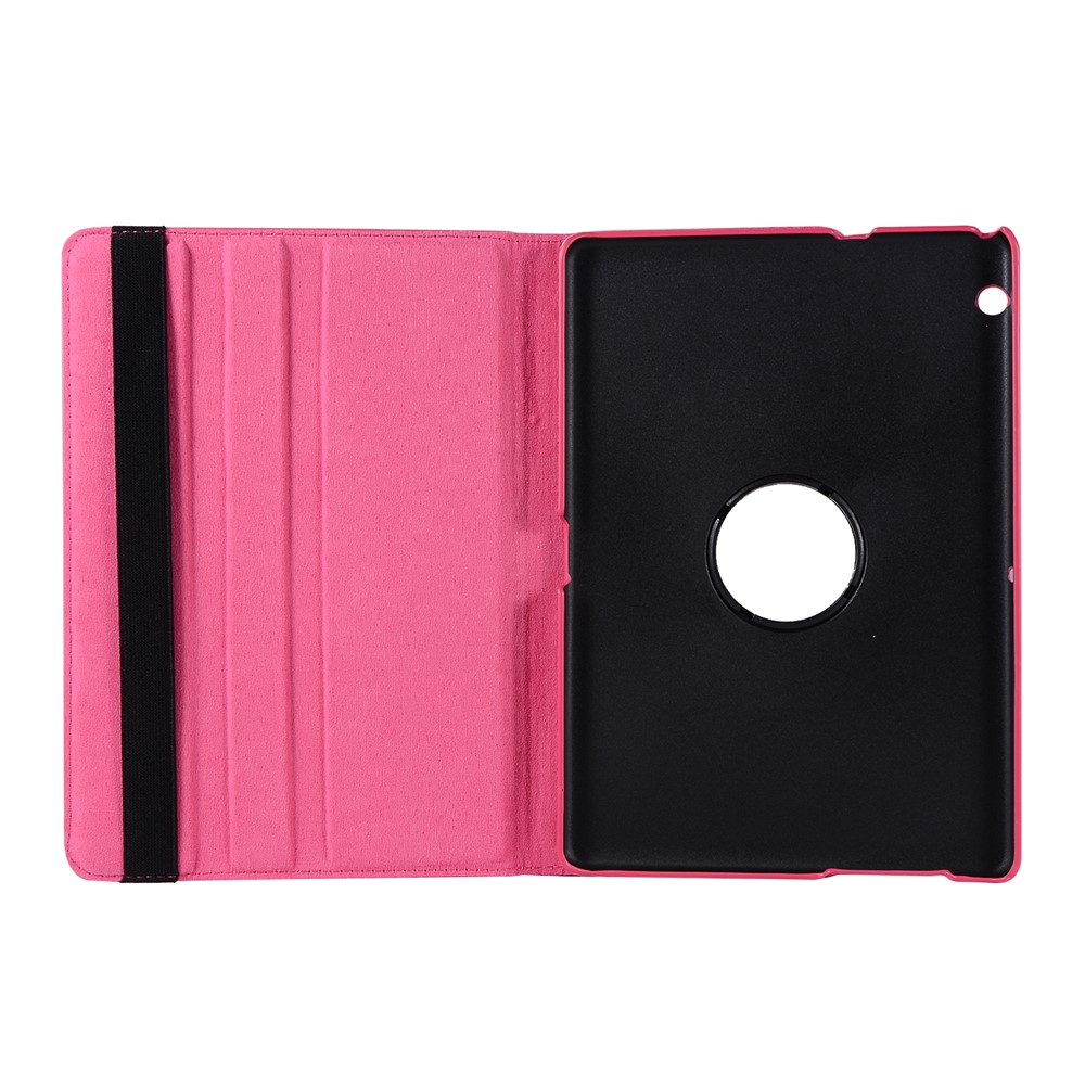 Litchi Grain Rotary Stand Leather Flip Cover for Huawei MediaPad T3 10 9.6 inch - Rose-3