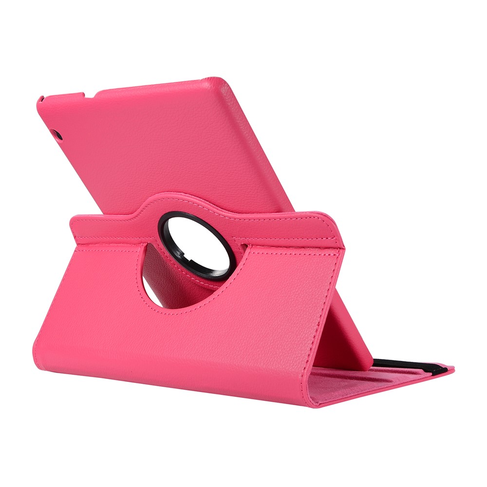 Litchi Grain Rotary Stand Leather Flip Cover for Huawei MediaPad T3 10 9.6 inch - Rose-6