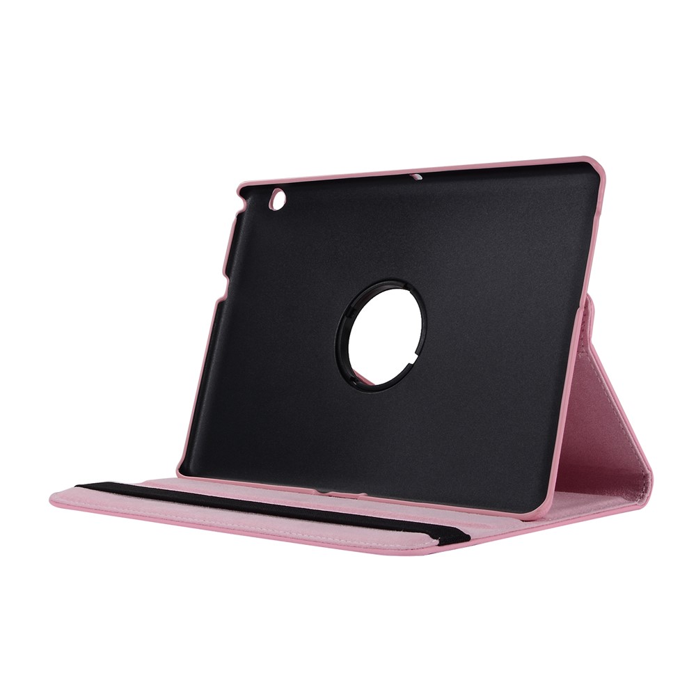 Litchi Grain 360 Degree Rotary Stand Leather Cover Case for Huawei MediaPad T3 10 9.6 inch - Pink-6