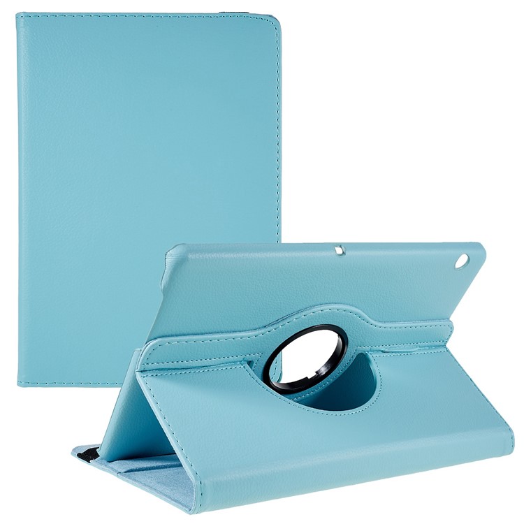 Soporte Rotativo Litchi Textura PU Case de Cuero Para Huawei MediaPad T3 10 9.6 Pulgadas - Bebe Azul