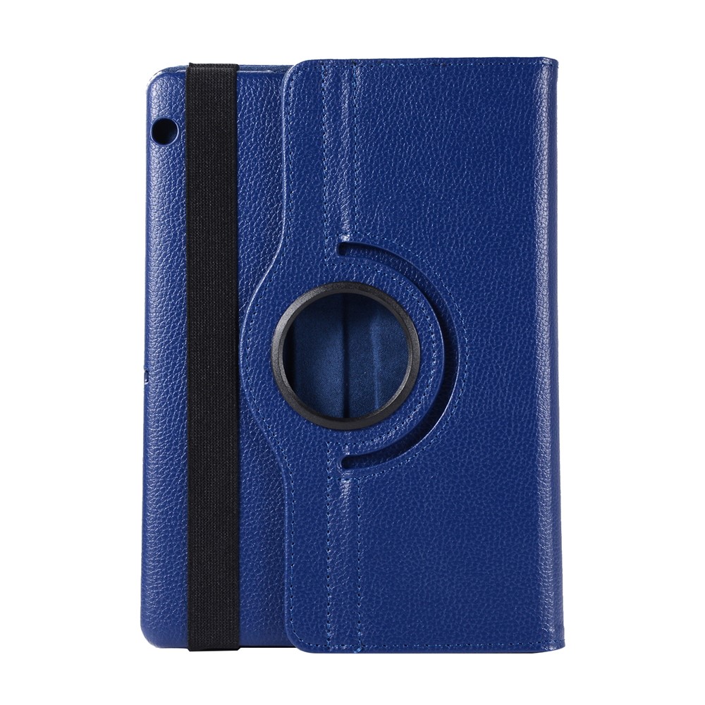 Rotary Stand Litchi Texture PU Leather Protector Cover for Huawei MediaPad T3 10 9.6 inch - Dark Blue-1